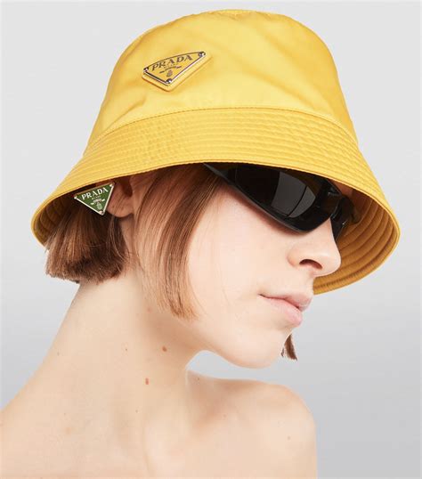 prada re nylon baseball cap|yellow prada bucket hat.